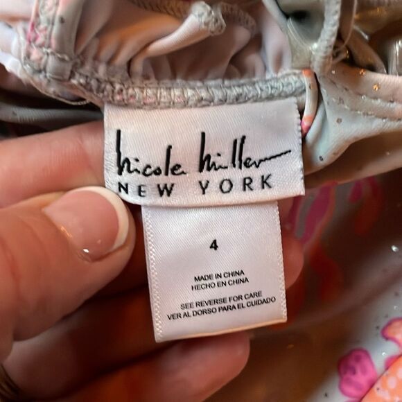 Girls' Ruffled Swimsuit with Sea Life Print - Picture 5 of 8